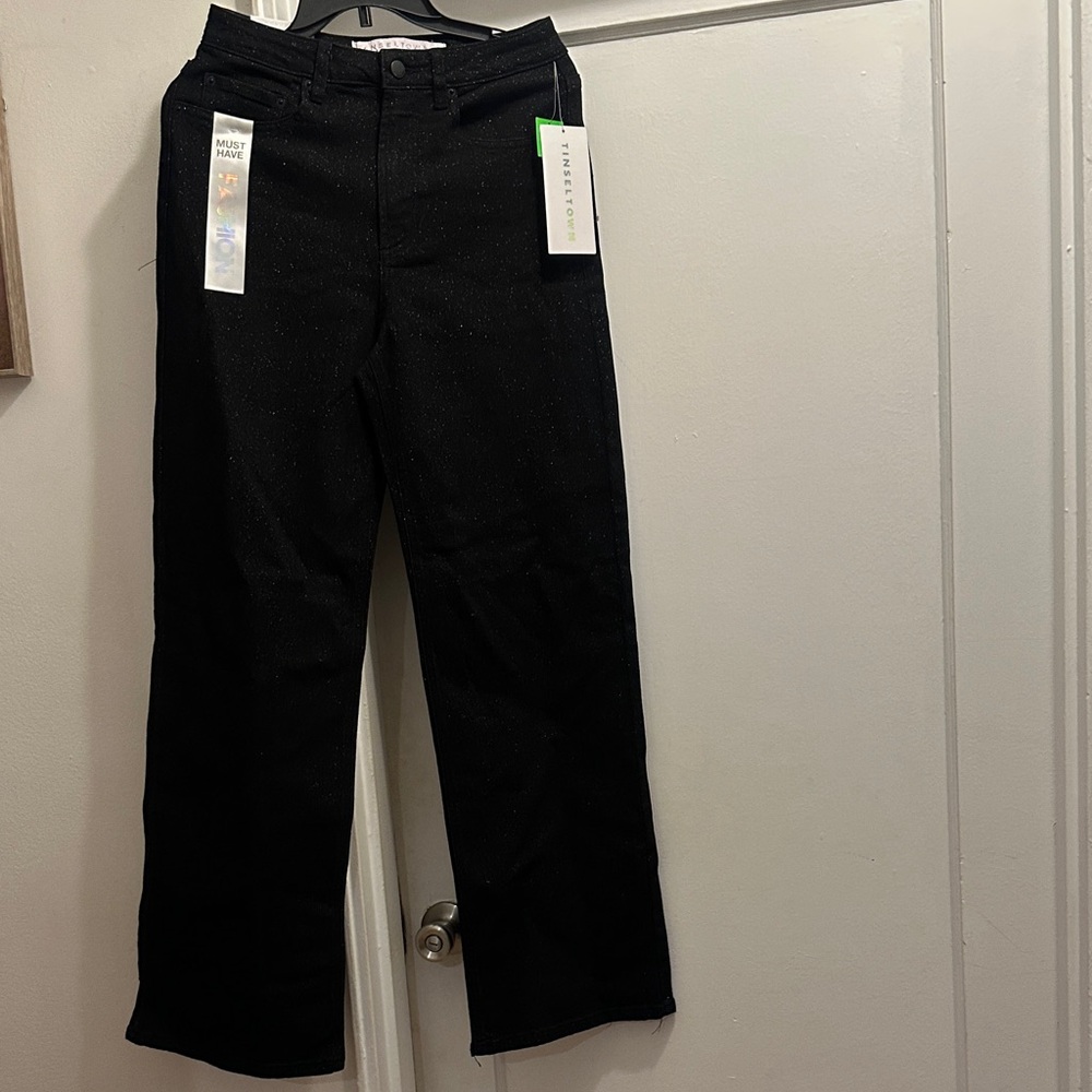 Tinseltown Black Flare & Wide Leg Jeans